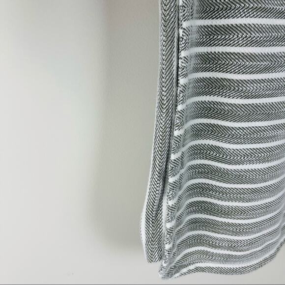 T by Talbots green white stripe coastal textured pullover beach lounge top small - Picture 5 of 8